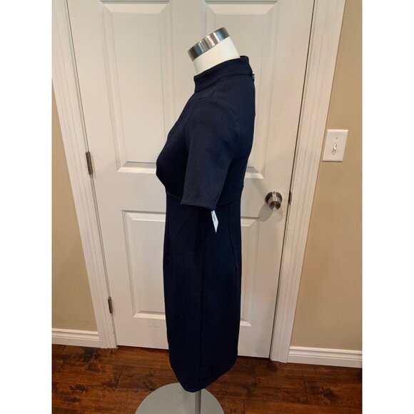 Trina Turk Navy Blue Short Sleeve Deep V-Neck Dress, Size 2 (US) NWT! - Picture 4 of 6
